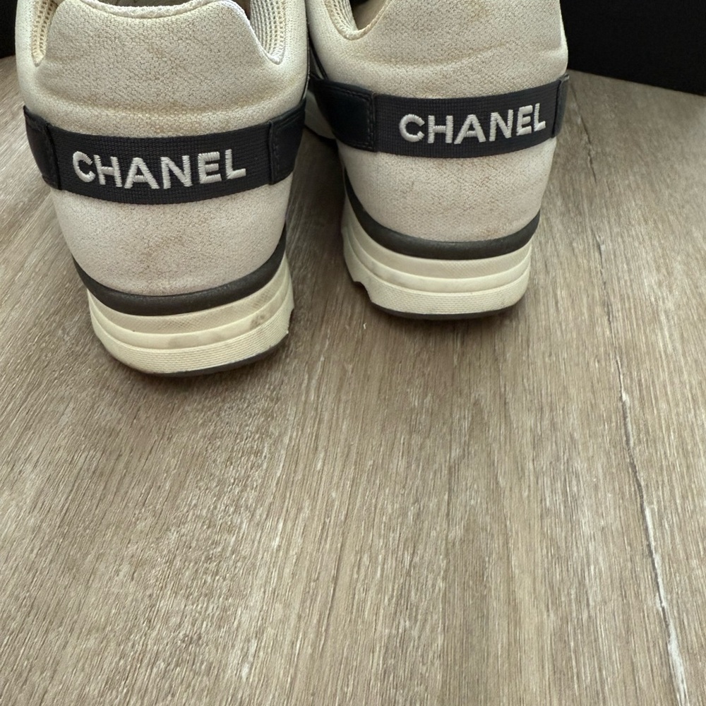 Chanel White and Black Sneakers - Picture 4 of 9
